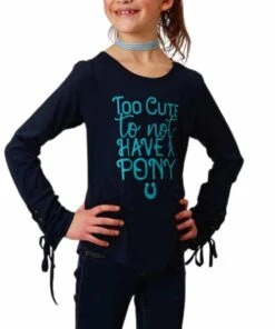 Roper Girls' Pony Tee