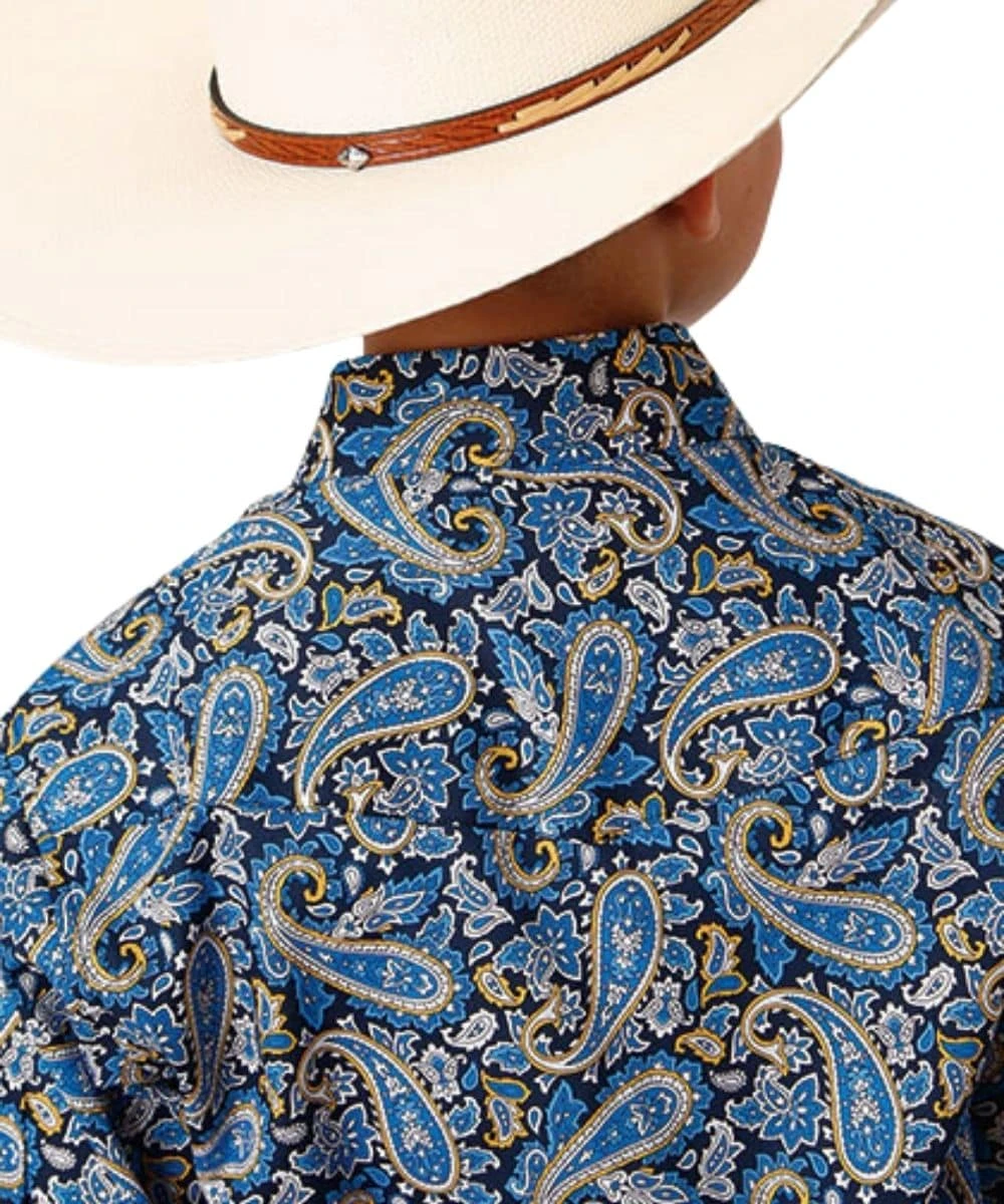 Roper Boys' Western Paisley Snap Shirt 2 Roper Boys' Western Paisley Snap Shirt - Image 2