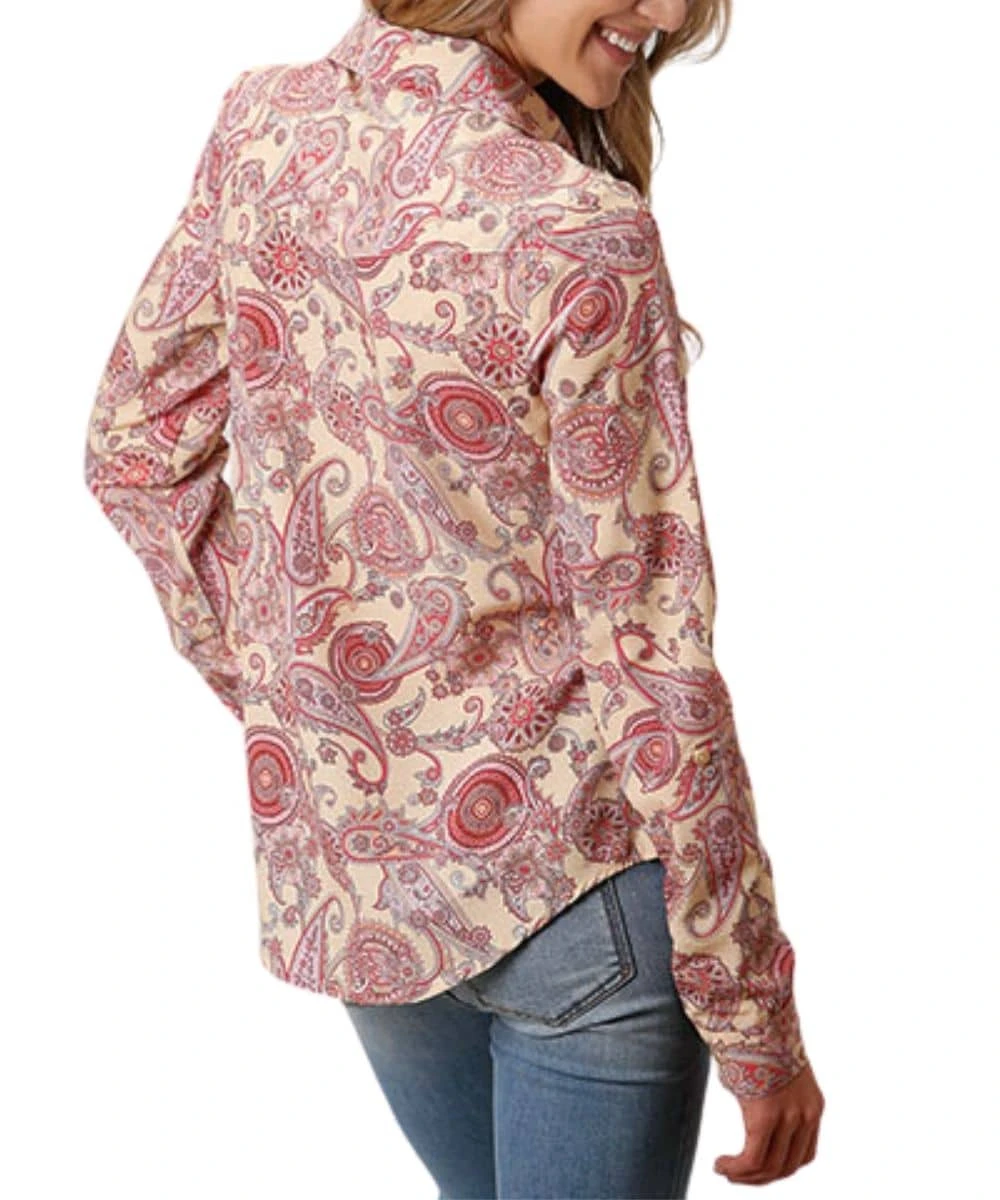Roper Women's Spring Paisley Button Down Shirt 3 Roper Women's Spring Paisley Button Down Shirt - Image 3