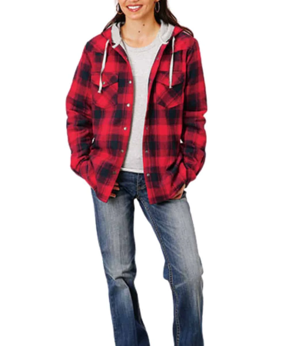 Roper Women's Thermal Lined Flannel Shacket 3 Roper Women's Thermal Lined Flannel Shacket - Image 3