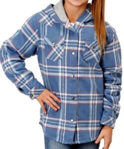 Roper Girls' Thermal Lined Flannel Snap Jacket 7 Roper Girls' Thermal Lined Flannel Snap Jacket -Western Cowboy Clothing 03 298 0119 1695 d