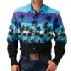 Roper Men's Beach Roundup Scenic Snap Shirt