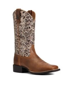 Ariat Women's Round Up Leopard Print Boot