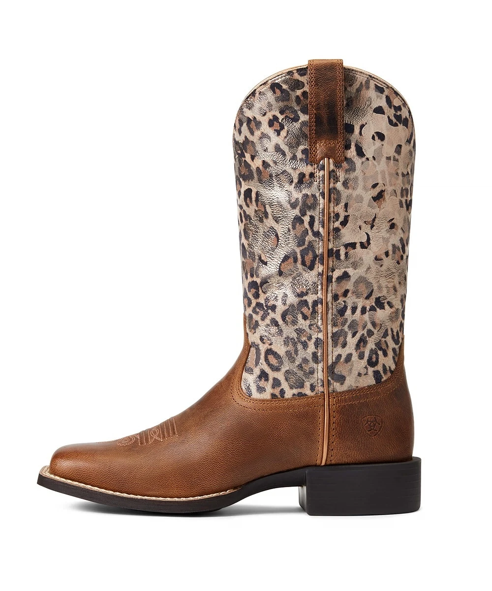 Ariat Women's Round Up Leopard Print Boot 2 Ariat Women's Round Up Leopard Print Boot - Image 2
