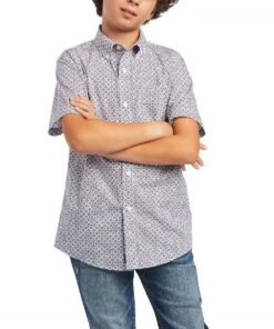 Ariat Boys' Brecken Classic Fit Button Down Shirt