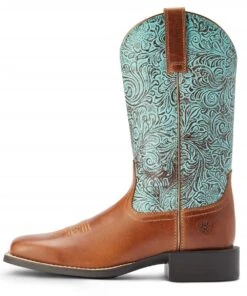 Ariat Women's Round Up Wide Square Toe Western Boot -Western Cowboy Clothing 10042534 3