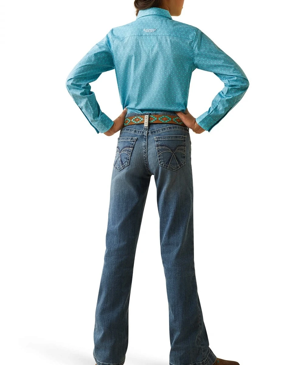 Ariat Girls' Team Kirby Button Down Shirt 2 Ariat Girls' Team Kirby Button Down Shirt - Image 2