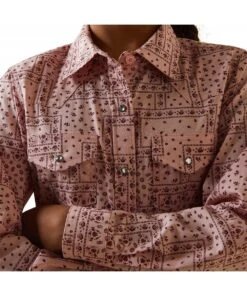 Ariat Girls' Paisley Snap Shirt -Western Cowboy Clothing 10043816 c