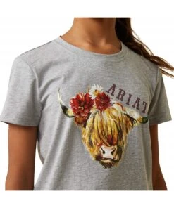 Ariat Girls' Highlander Rose Tee -Western Cowboy Clothing 10043818 c