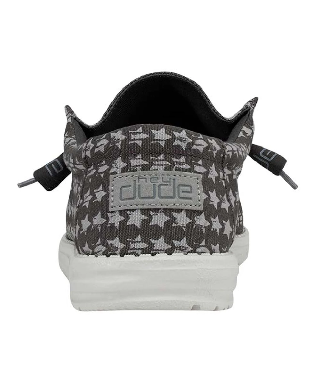 Hey Dude Men's Greyed Patriotic Wally Shoe 3 Hey Dude Men's Greyed Patriotic Wally Shoe - Image 3
