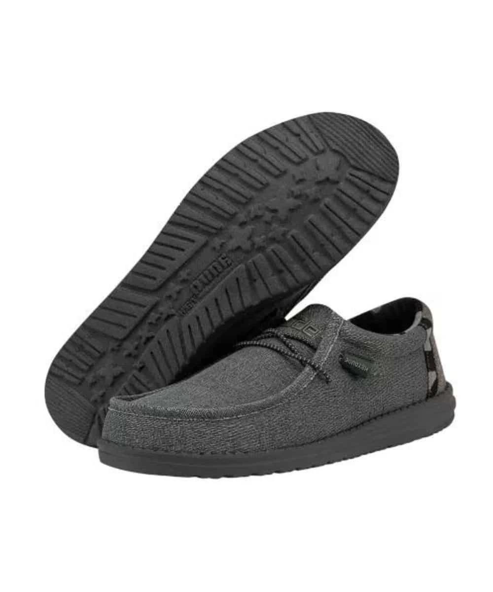 Hey Dude Men's Blue Camo Wally Shoe 1 Hey Dude Men's Blue Camo Wally Shoe