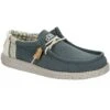 Hey Dude Men's Natural Teal Wally Linen Shoe