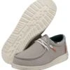 Hey Dude Men's Washed Smoke Grey Wally Shoe