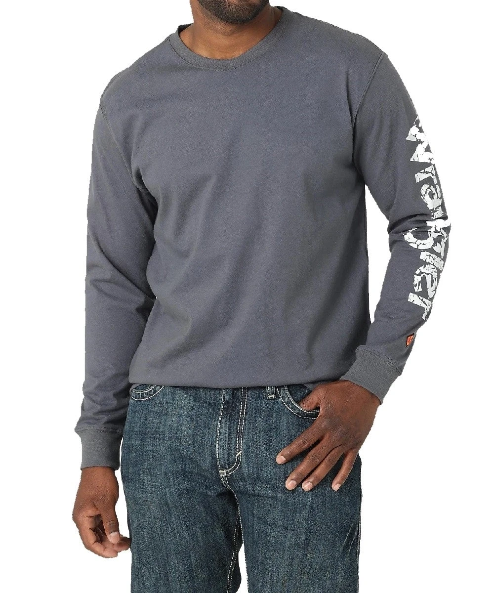 Wrangler Men's Flame Resistant Long Sleeve Graphic Tee 1 Wrangler Men's Flame Resistant Long Sleeve Graphic Tee