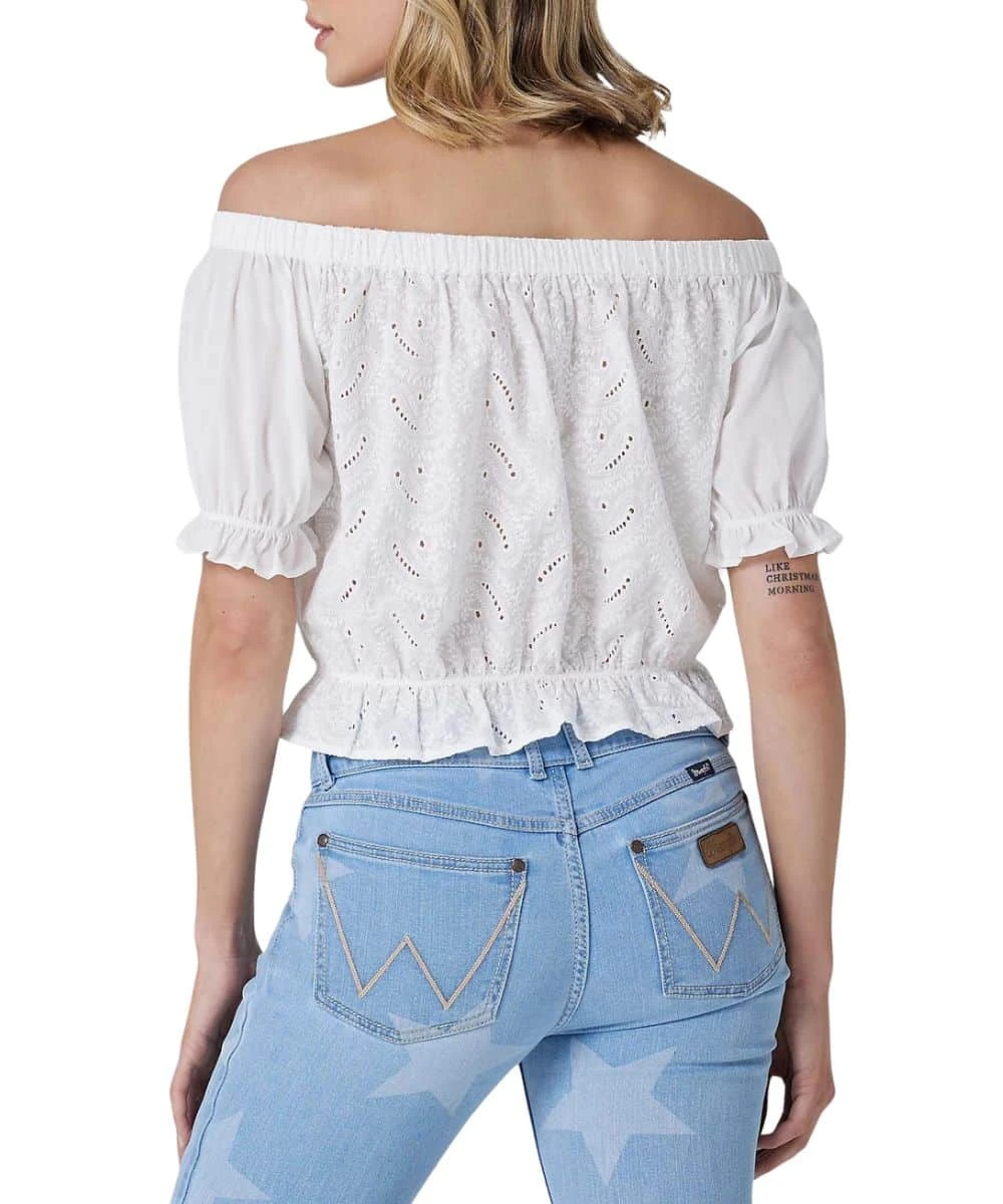 Wrangler Women's Americana Crop Blouse 2 Wrangler Women's Americana Crop Blouse - Image 2