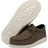Hey Dude Men's Dark Brown Linen Wally Shoe
