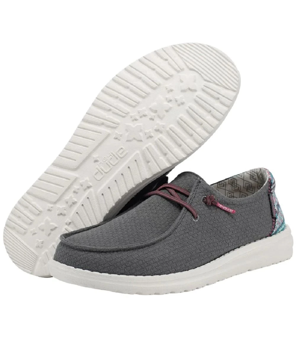 Hey Dude Women's Aztec Grey Wendy Shoe 1 Hey Dude Women's Aztec Grey Wendy Shoe