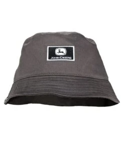 John Deere Logo Patch Charcoal Bucket Hat