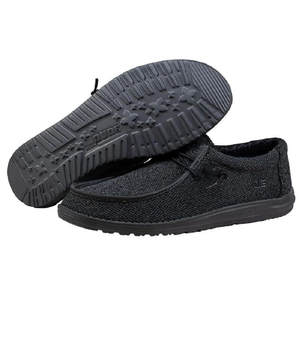 Hey Dude Men's Micro Total Black Wally Sox Shoe 1 Hey Dude Men's Micro Total Black Wally Sox Shoe