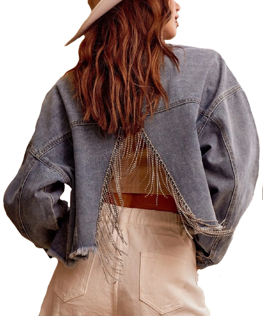 Cowpokes Bootique Women's Denim Jacket 2 Cowpokes Bootique Women's Denim Jacket - Image 2