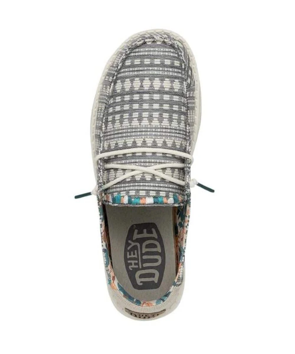 Hey Dude Women's Embroidery Grey Wendy Boho Shoe 2 Hey Dude Women's Embroidery Grey Wendy Boho Shoe - Image 2