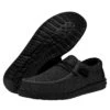 Hey Dude Men's Total Black Wally Sox Wide Shoe