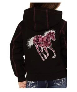 Cowgirl Hardware Girls' Ride Horse Jacket -Western Cowboy Clothing 491257 010 K b