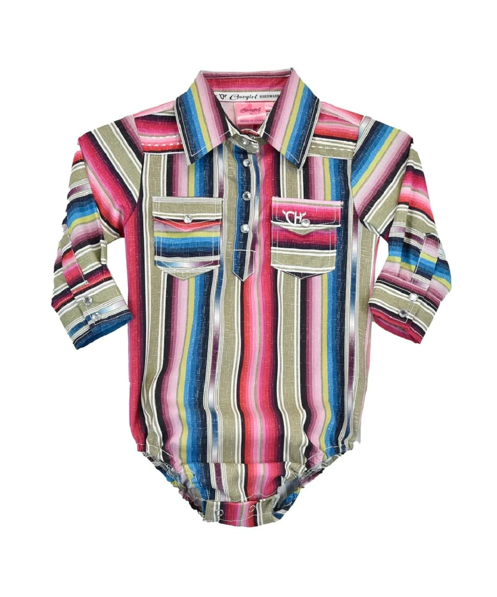 Cowgirl Hardware Infant Girls' Serape Snap Onesie 1 Cowgirl Hardware Infant Girls' Serape Snap Onesie