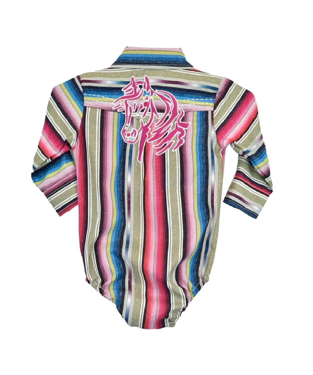 Cowgirl Hardware Infant Girls' Serape Snap Onesie 2 Cowgirl Hardware Infant Girls' Serape Snap Onesie - Image 2