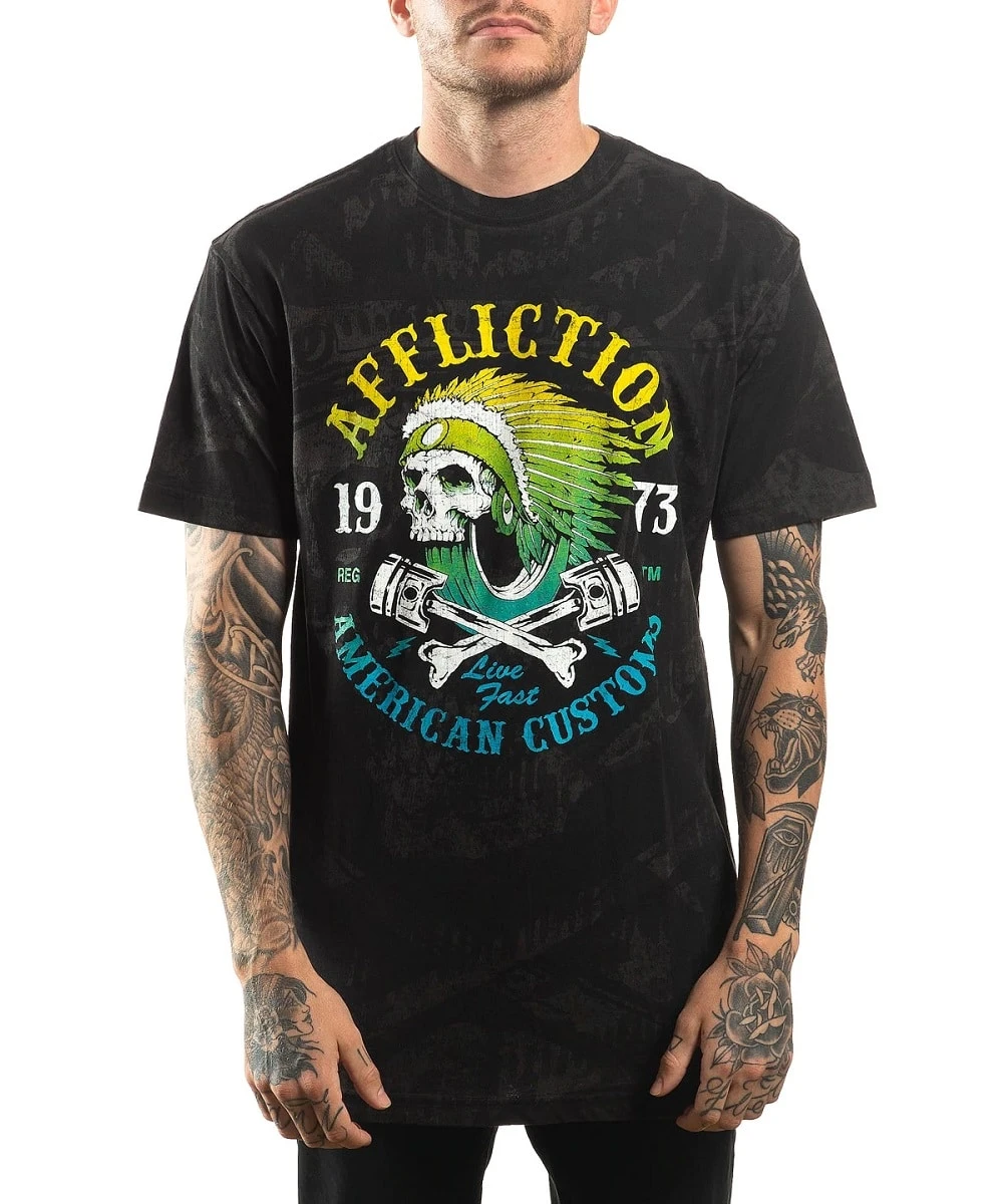 Affliction Men's Legacy Collection Black Drive Speed Tee 1 Affliction Men's Legacy Collection Black Drive Speed Tee