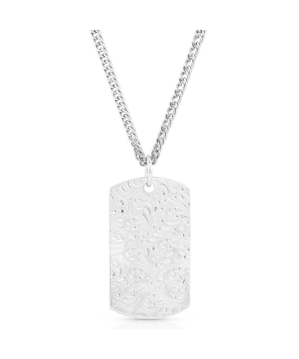 Montana Silversmiths Men's American Made Dog Tag Necklace 2 Montana Silversmiths Men's American Made Dog Tag Necklace - Image 2