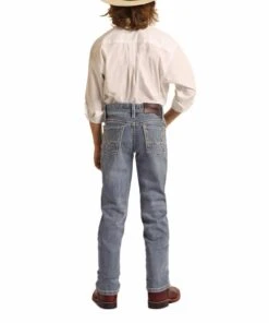 Rock & Roll Cowboy Boys' Revolver Straight Jean -Western Cowboy Clothing BBS3572 b