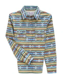 Panhandle Girls' Southwest Striped Snap Shirt