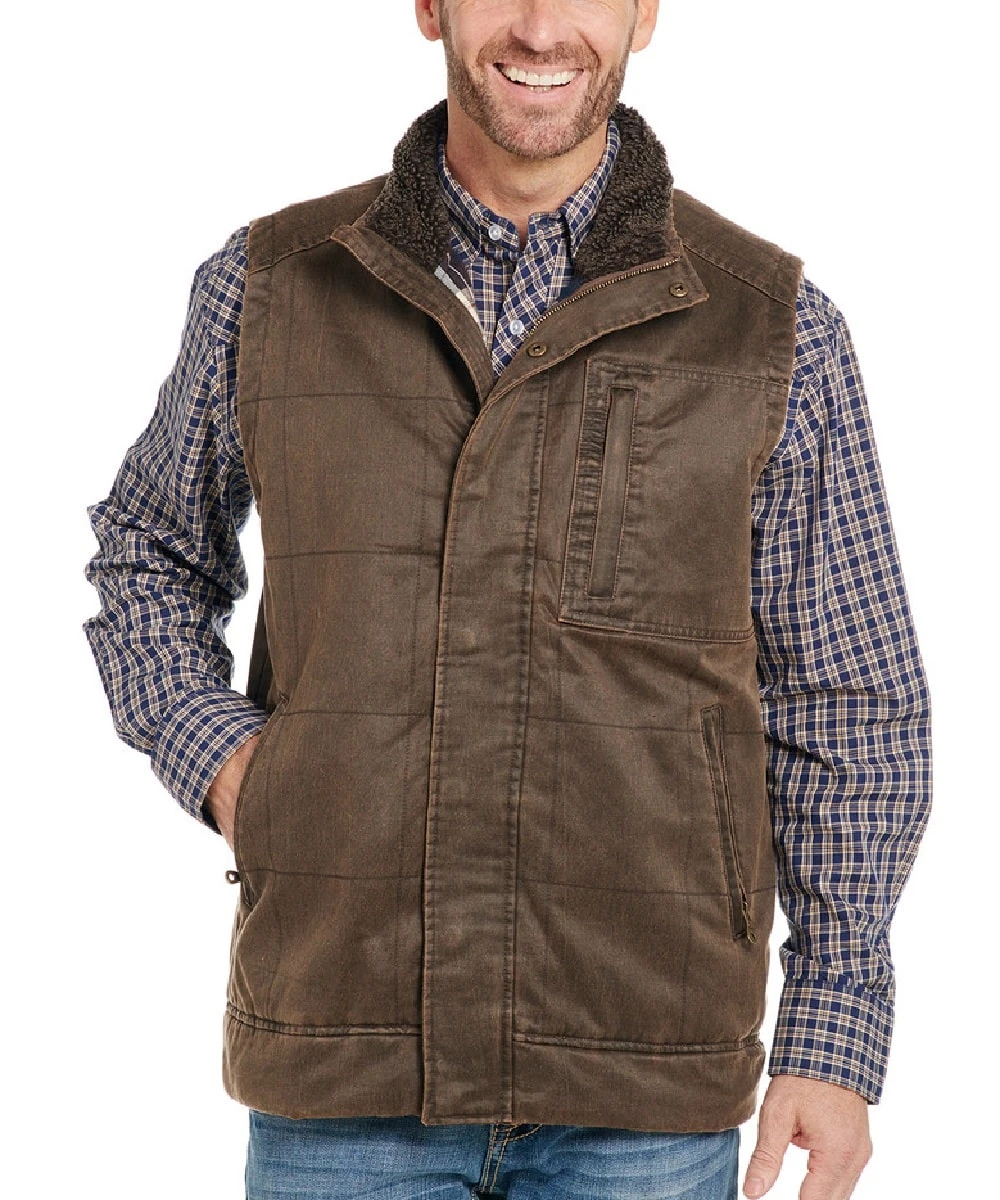Cripple Creek Men's Box Quilted Vest 1 Cripple Creek Men's Box Quilted Vest
