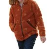 Cinch Girls' Orange Print Sherpa Jacket