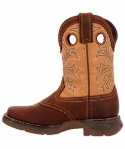 Durango Kids' Brown Western Boot -Western Cowboy Clothing DBT0240C instep