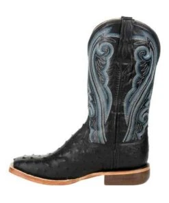 Durango Women's Premium Exotics Black Full Quill Ostrich Western Boot -Western Cowboy Clothing DRD0390 side