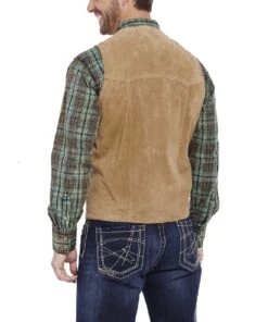 Circle S Men's Cripple Creek Suede Vest -Western Cowboy Clothing ML3061 a 1