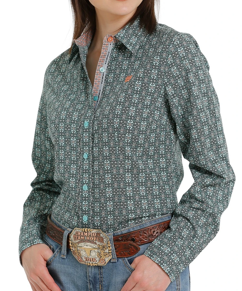 Cinch Women's Geo Print Button Down Shirt 1 Cinch Women's Geo Print Button Down Shirt