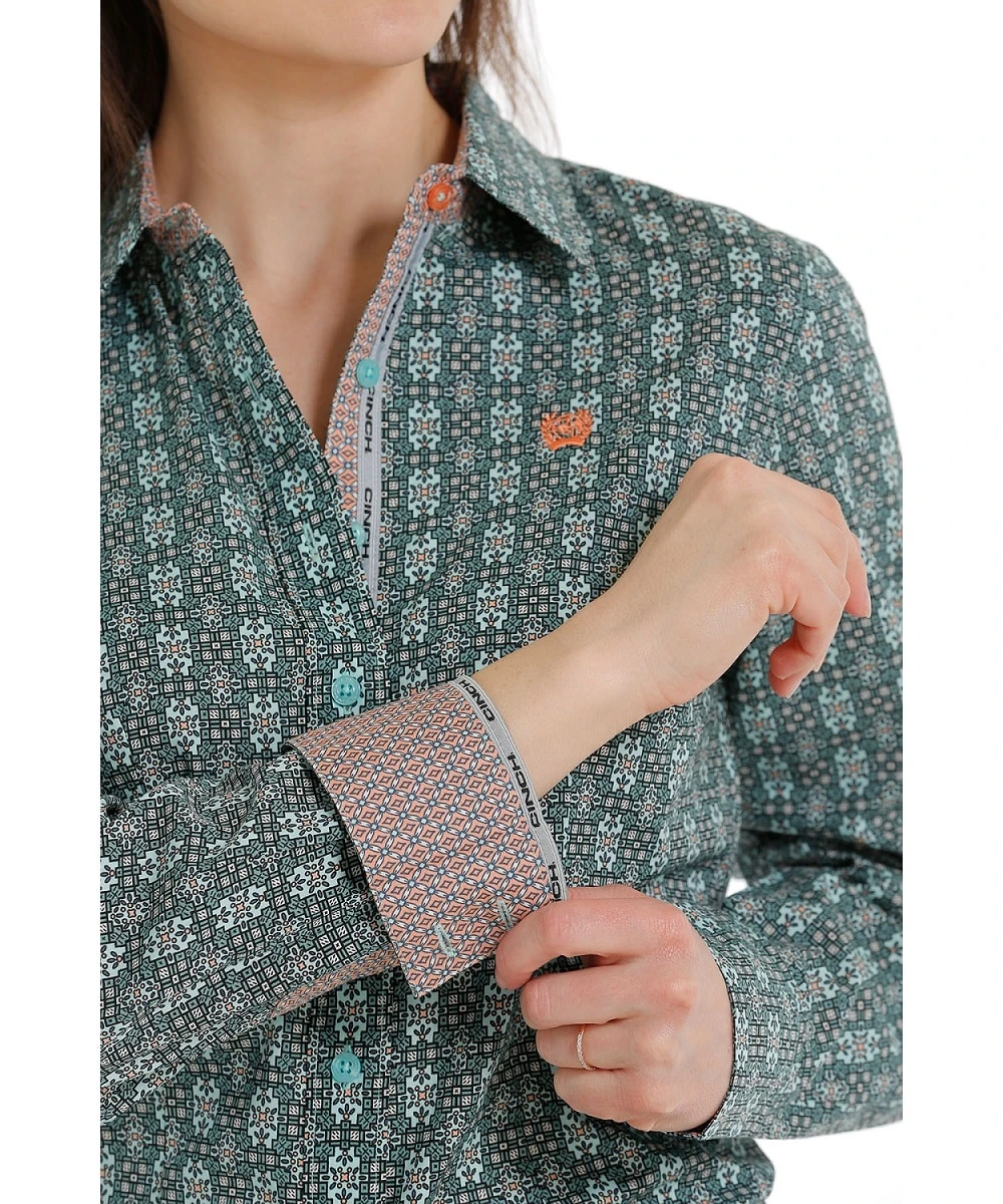 Cinch Women's Geo Print Button Down Shirt 2 Cinch Women's Geo Print Button Down Shirt - Image 2