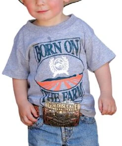Cinch Toddler Boys' Born On The Farm Tee