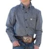 Cinch Boys' Geometric Print Button Down Shirt