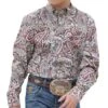 Cinch Boys' Paisley Print Button Down Shirt