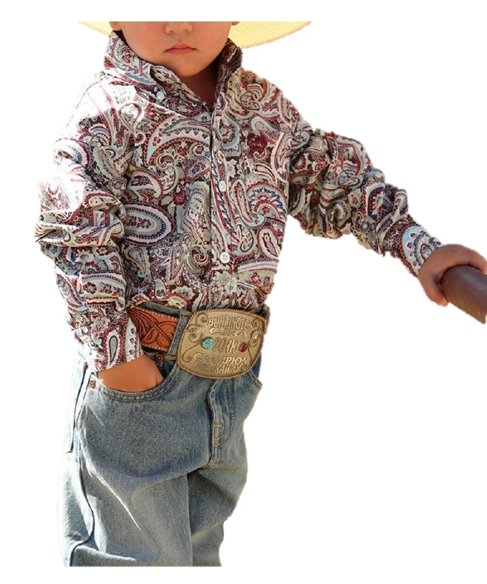 Cinch Infant Boys' Paisley Button Down Western Shirt 1 Cinch Infant Boys' Paisley Button Down Western Shirt