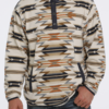 Cinch Men's Cream Aztec Fleece Pullover