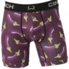 Cinch Men's Eggplant Boxer Brief