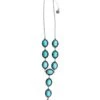 West & Co. Women's Silver Oval Turquoise Concho Lariat Necklace