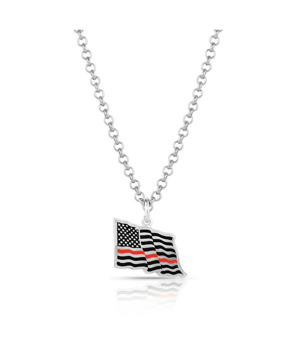 Montana Silversmiths Thin Red Line Necklace 1 Montana Silversmiths Thin Red Line Necklace
