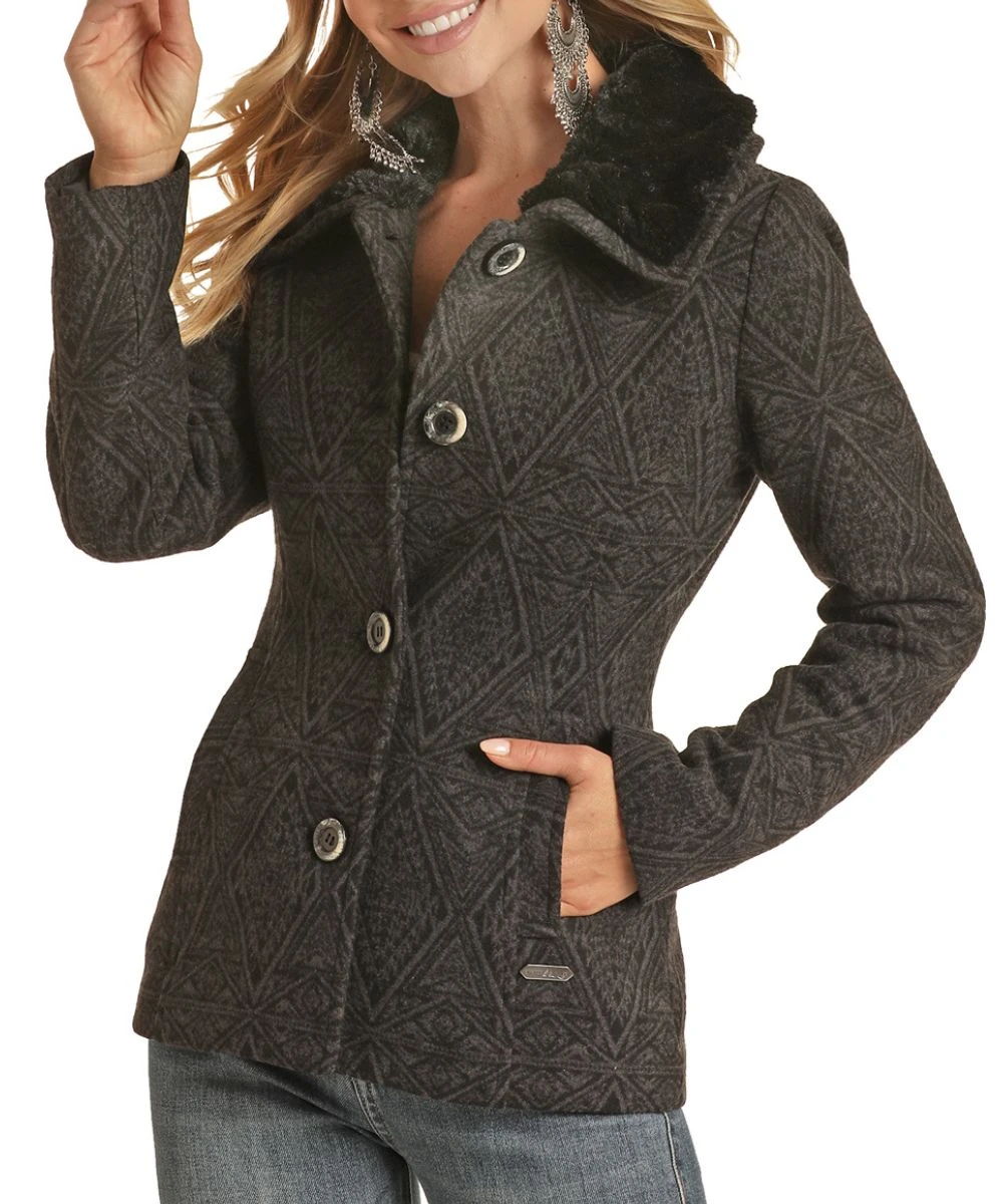 Panhandle Women's Powder River Aztec Jacquard Jacket 1 Panhandle Women's Powder River Aztec Jacquard Jacket