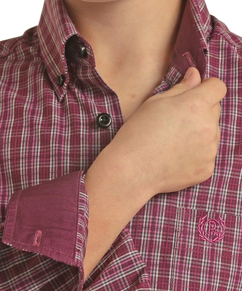 Panhandle Boys' Plaid Button Down Shirt 2 Panhandle Boys' Plaid Button Down Shirt - Image 2